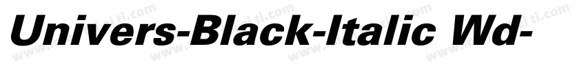 Univers-Black-Italic Wd字体转换